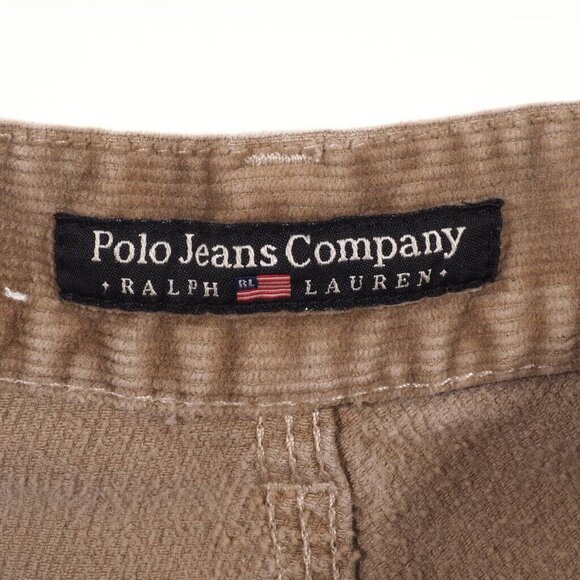 Ralph Lauren Womens Corduroy Pants Size 10 Light Tan Stretch Boot Cut 32 x 32 - Picture 7 of 12